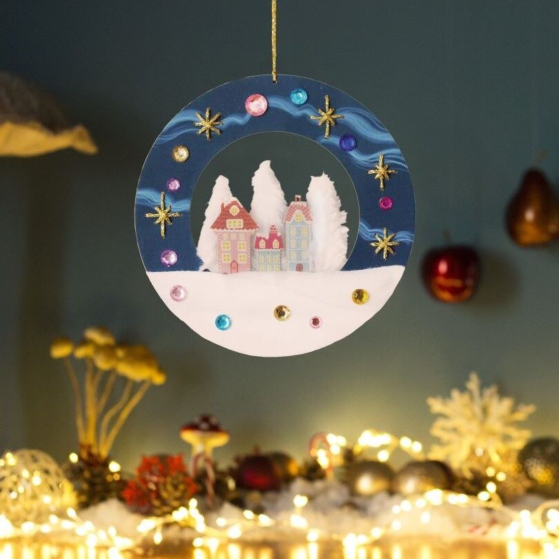 Coffret Créatif Couronne de Noël + Livret – L’Atelier Imaginaire