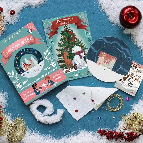 Coffret Créatif Couronne de Noël + Livret – L’Atelier Imaginaire