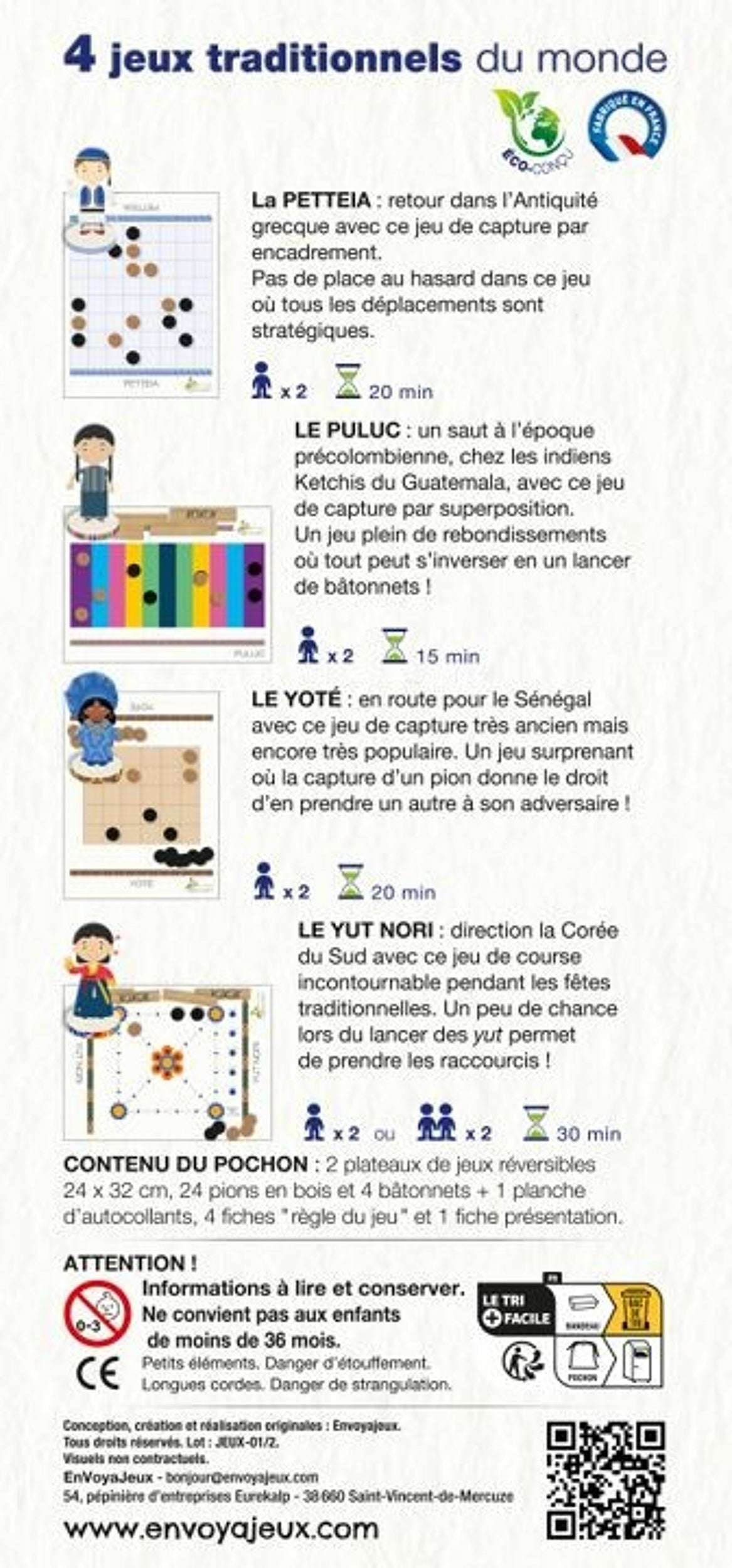 Pochon – 4 Jeux traditionnels du Monde