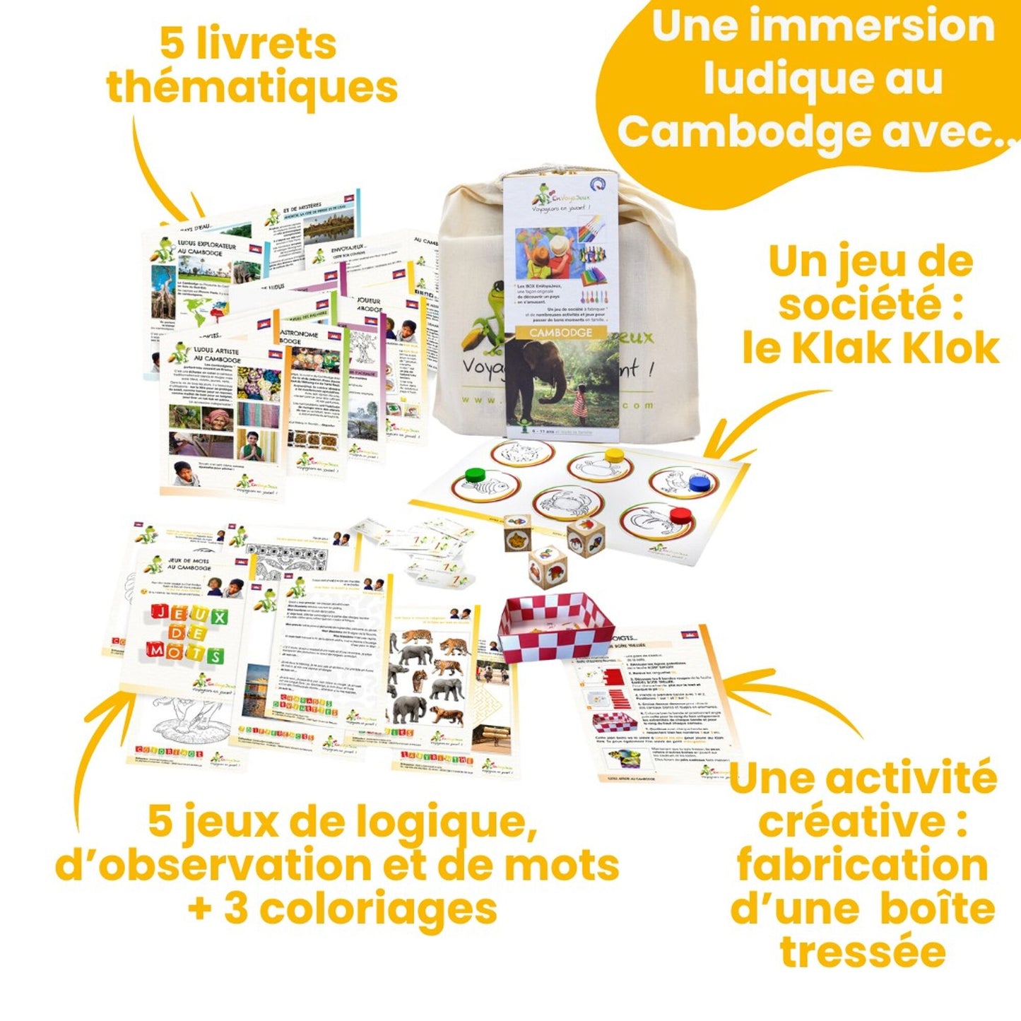 Kit d’activités éducatif – Voyageons en jouant Cambodge