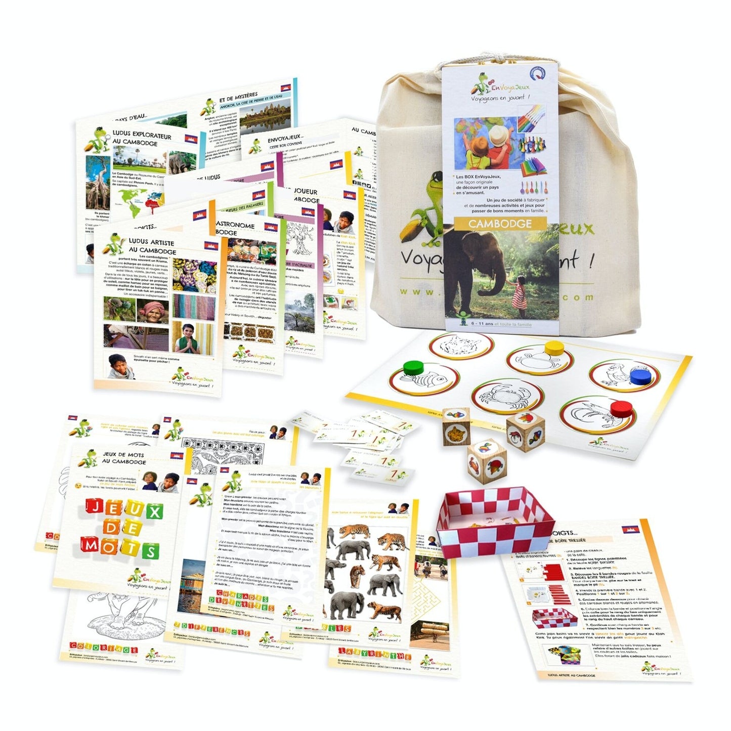 Kit d’activités éducatif – Voyageons en jouant Cambodge