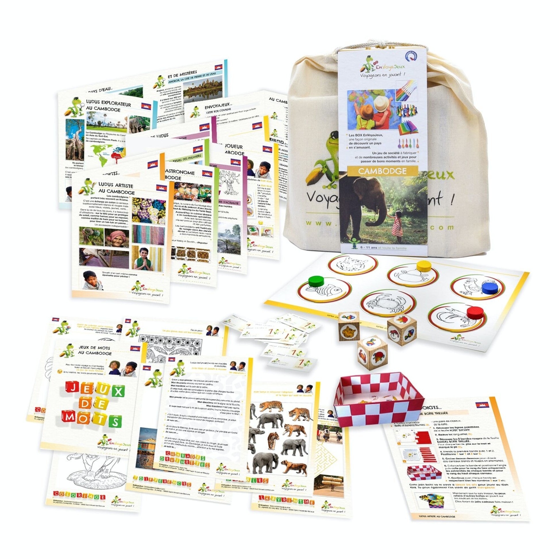 Kit d’activités éducatif – Voyageons en jouant Cambodge
