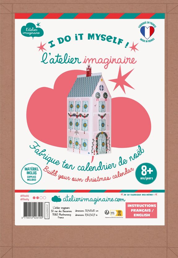 Kit Calendrier de l’Avent à Construire – Bilingue Français / Anglais