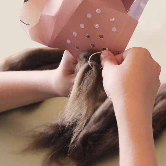 Kit Créatif Tête de Lion 3D – Bilingue Français - Anglais