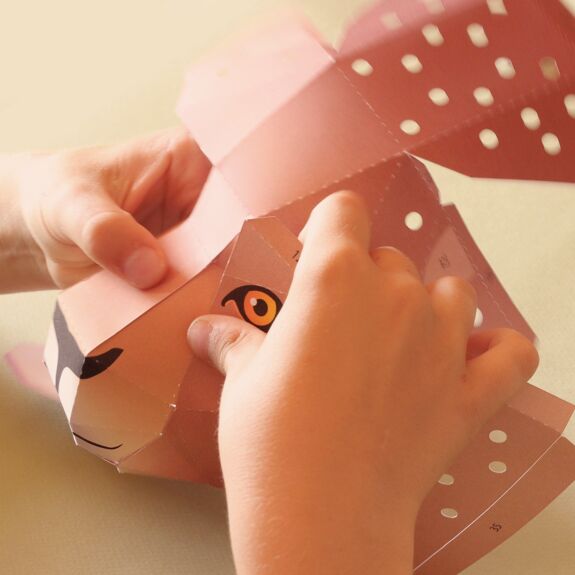 Kit Créatif Tête de Lion 3D – Bilingue Français - Anglais