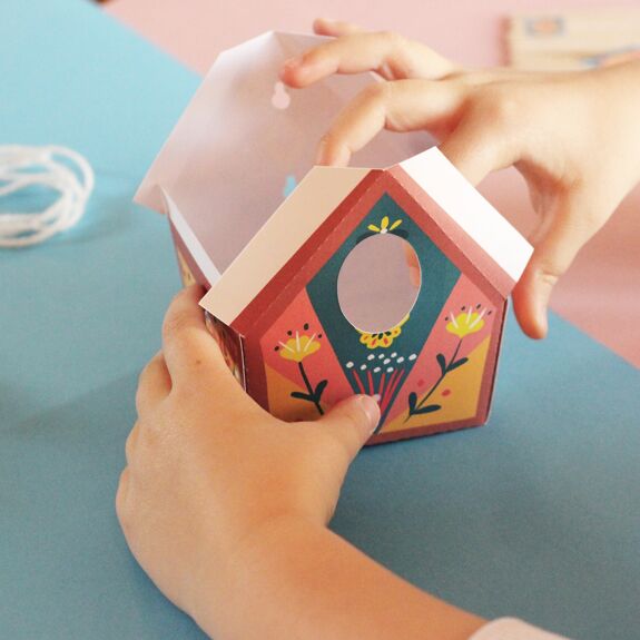 Kit Maison à Oiseaux + Mésange en Laine – Bilingue Français / Anglais