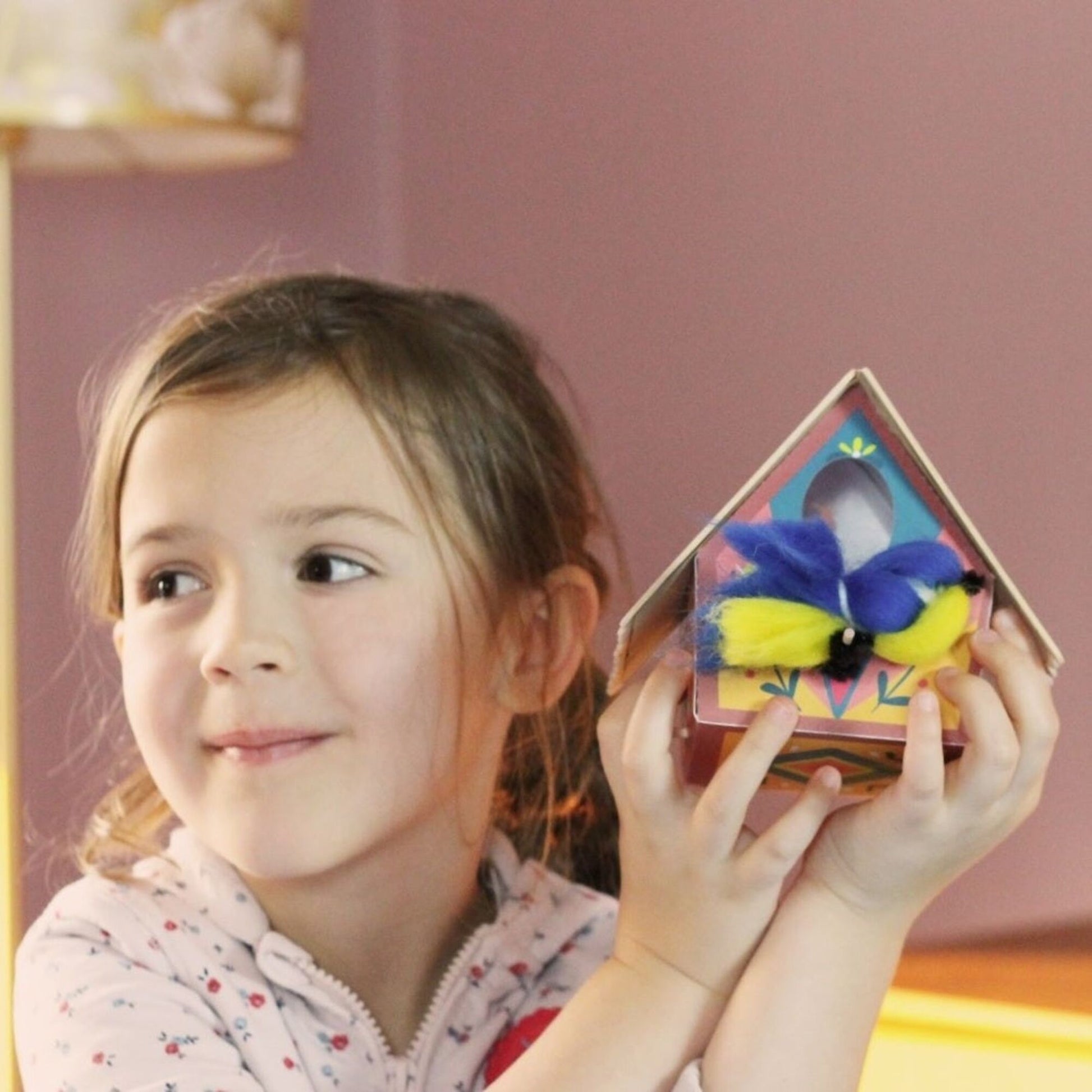 Kit Maison à Oiseaux + Mésange en Laine – Bilingue Français / Anglais