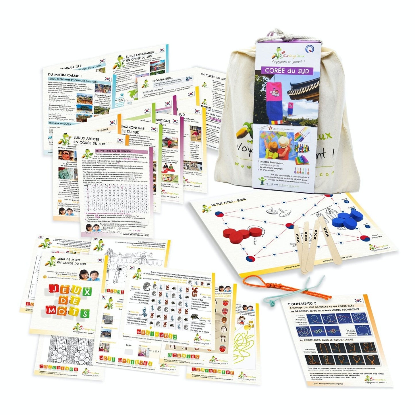 Kit multi-activités – Voyageons en jouant Corée du Sud