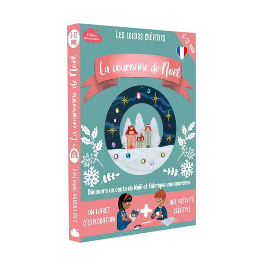Coffret Créatif Couronne de Noël + Livret – L’Atelier Imaginaire