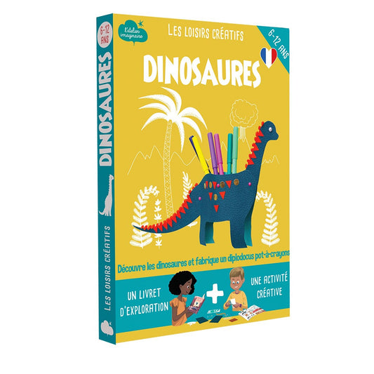 Coffret Créatif Pot à Crayon Diplodocus + Livret – L’Atelier Imaginaire