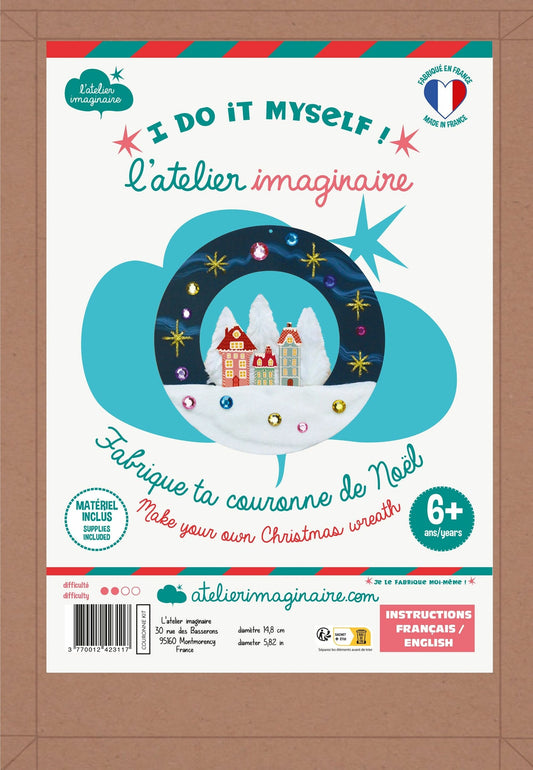 Coffret Créatif Couronne de Noël – Bilingue Français / Anglais