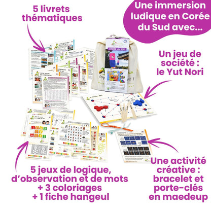 Kit multi-activités – Voyageons en jouant Corée du Sud
